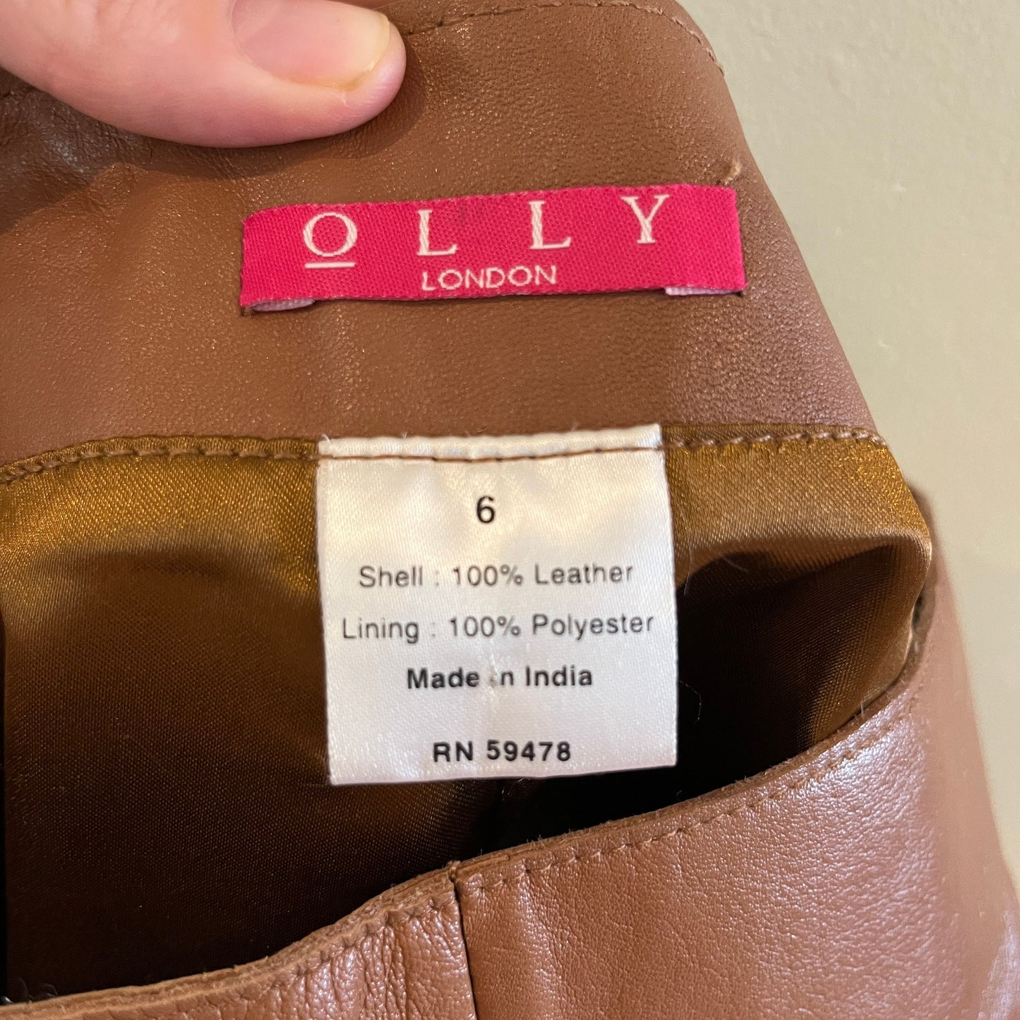 Olly London Leather Skirt - Size 10